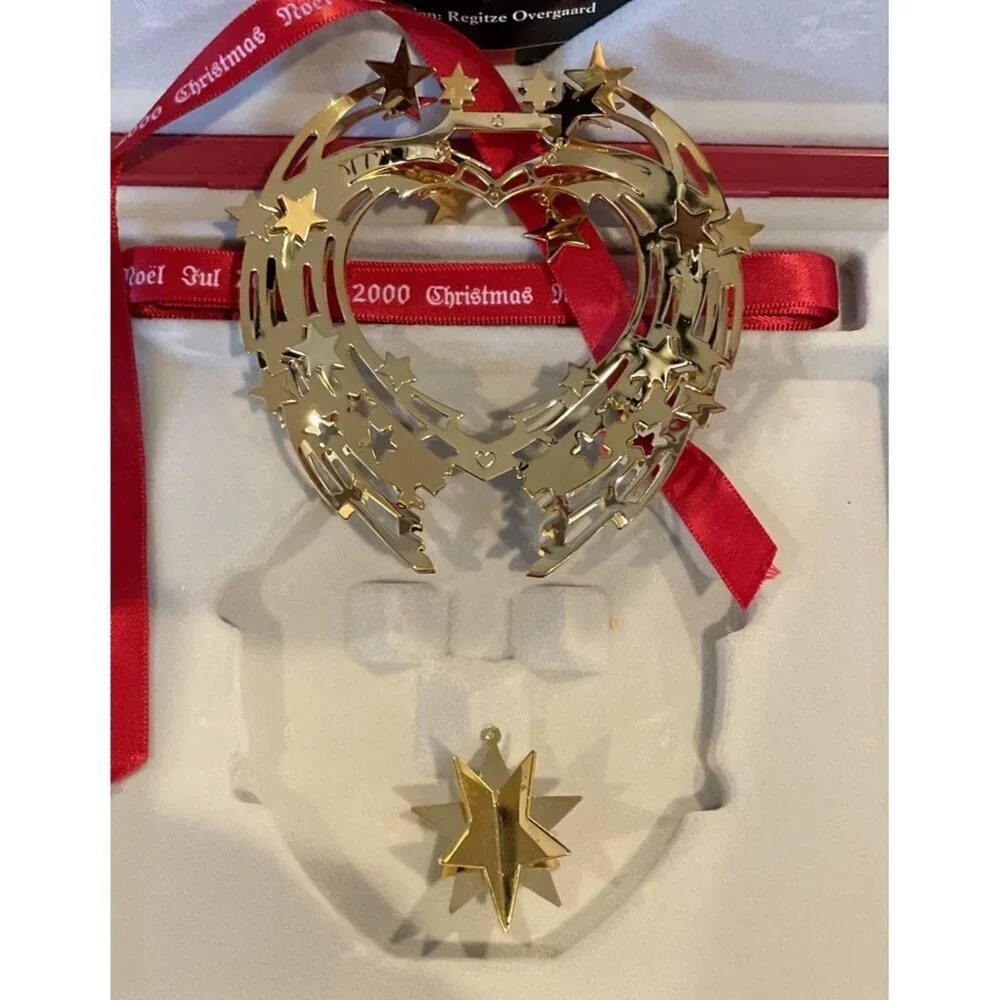 Georg Jensen 2000‎ Christmas Shooting Star Ornament Holiday Box Denmark Vintage